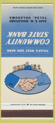 Matchbook Cover - Community State Bank Tulsa OK 30 Strike