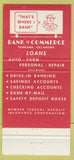 Matchbook Cover - Bank of Commerce Tonkawa OK 30 Strike