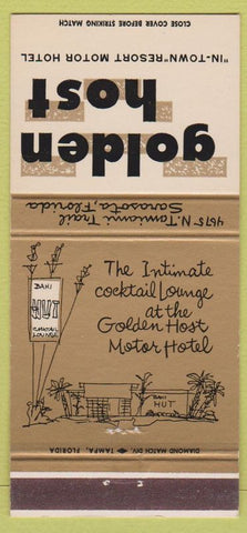 Matchbook Cover - Golden Host Motor Hotel Sarasota FL 30 Strike