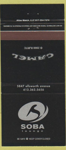 Matchbook Cover - Soba Lounge Pittsburgh PA Camel Cigarettes 30 Strike