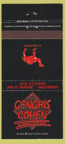 Matchbook Cover Genghis Cohen restaurant Hollywood CA Camel Cigarettes 30 Strike