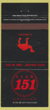 Matchbook Cover - Club 151 Chicago IL Camel Cigarettes 30 Strike