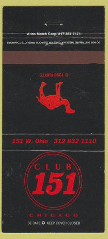 Matchbook Cover - Club 151 Chicago IL Camel Cigarettes 30 Strike