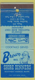 Matchbook Cover - Brown Bros Restaurant Boothbay Harbor ME WEAR 30 Strike
