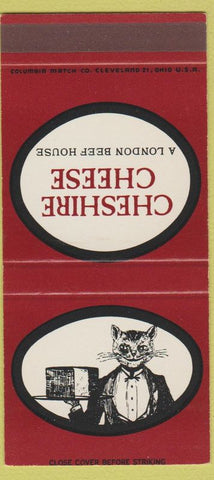 Matchbook Cover - Cheshire Cheese Washington DC SAMPLE 30 Strike