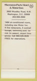 Matchbook Cover - Cheshire Cheese Washington DC SAMPLE 30 Strike
