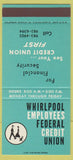 Matchbook Cover - Whirlpool Credit Union SAMPLE 30 Strike