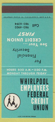 Matchbook Cover - Whirlpool Credit Union SAMPLE 30 Strike