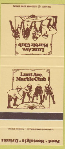 Matchbook Cover - Lunt Ave Marble Club Tucson AZ SAMPLE 30 Strike