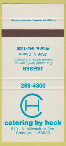 Matchbook Cover - Catering by Heck Chicago IL SAMPLE 30 Strike