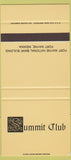 Matchbook Cover - Summit Club Fort Wayne IN SAMPLE 30 Strike