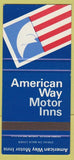 Matchbook Cover - American Way Motor Inns SAMPLE 30 Strike