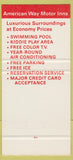Matchbook Cover - American Way Motor Inns SAMPLE 30 Strike