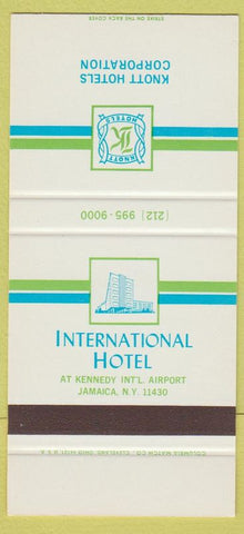 Matchbook Cover - International Hotel Jamaica NY SAMPLE 30 Strike