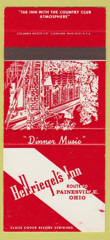Matchbook Cover - Hellriegel's Inn Painesville OH SAMPLE 30 Strike