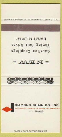 Matchbook Cover - Diamond Chain Amsted Industries SAMPLE 30 Strike