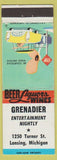 Matchbook Cover - Grenadier Lansing MI