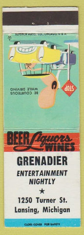 Matchbook Cover - Grenadier Lansing MI