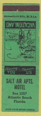 Matchbook Cover - Salt Air Apartments Atlantic Beach FL WEAR