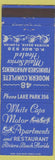 Matchbook Cover - White Caps Motor Apartments Riviera Beach FL
