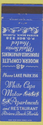 Matchbook Cover - White Caps Motor Apartments Riviera Beach FL