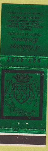 Matchbook Cover - L Auberge Bretonne French Restaurant Dania FL