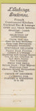 Matchbook Cover - L Auberge Bretonne French Restaurant Dania FL