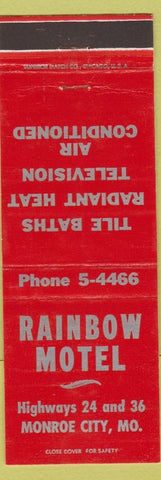 Matchbook Cover - Rainbow Motel Monroe City MO