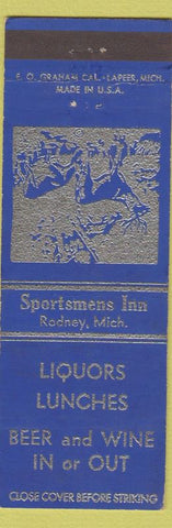 Matchbook Cover - Sportsmens Inn Rodney MI