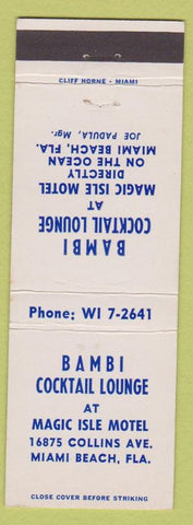 Matchbook Cover - Bambi Cocktail Lounge Miami Beach FL