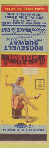 Matchbook Cover - Roosevelt Subway Indianapolis IN pinup