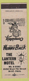 Matchbook Cover - Lantern Motel ST Paul MN