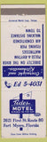 Matchbook Cover - Tides Motel Fort Myers FL