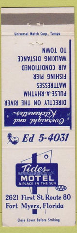 Matchbook Cover - Tides Motel Fort Myers FL