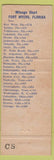 Matchbook Cover - Tides Motel Fort Myers FL