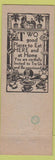 Matchbook Cover - Jr's Sandwich Shop South Portland ME hamburgers pinup