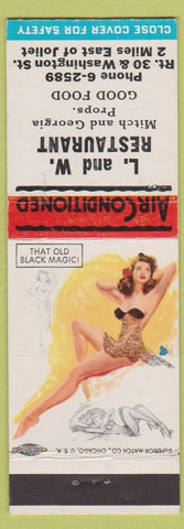 Matchbook Cover - L and W Restaurant Joliet IL pinup