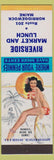 Matchbook Cover - Riverside Market Lunch Norridgewock ME pinup