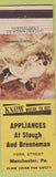 Matchbook Cover - Appliances Manchester PA