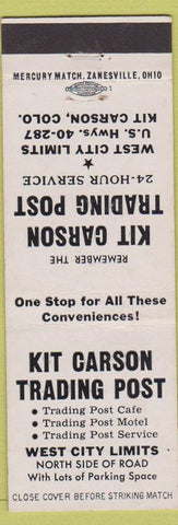 Matchbook Cover - Kit Carson Trading Post Kit Carson Colorado cafe motel
