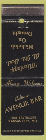 Matchbook Cover - Baltimore Avenue Bar Kansas City MO Michelob Beer