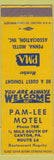 Matchbook Cover - Pam Lee Motel Canton PA low phone #