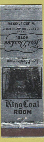 Matchbook Cover - Fort Durkee Hotel Wilkes Barre PA