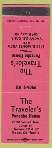 Matchbook Cover - The Traveler's Pancake House Vacaville CA