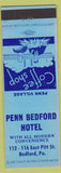 Matchbook Cover - Penn Bedford Hotel Bedford PA