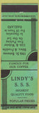 Matchbook Cover - Lindy's Oakland CA