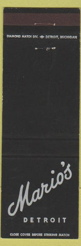 Matchbook Cover - Mario's Detroit MI