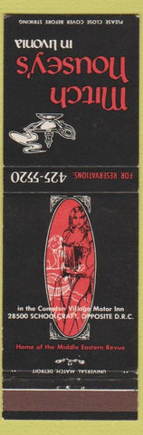 Matchbook Cover - Mitch Housey's Livonia MI girlie