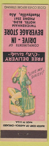 Matchbook Cover - Drive In Beverage Store Huntsville AL pinup