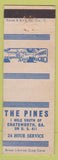 Matchbook Cover - The Pines Chatsworth GA